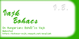 vajk bohacs business card